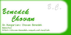 benedek chovan business card
